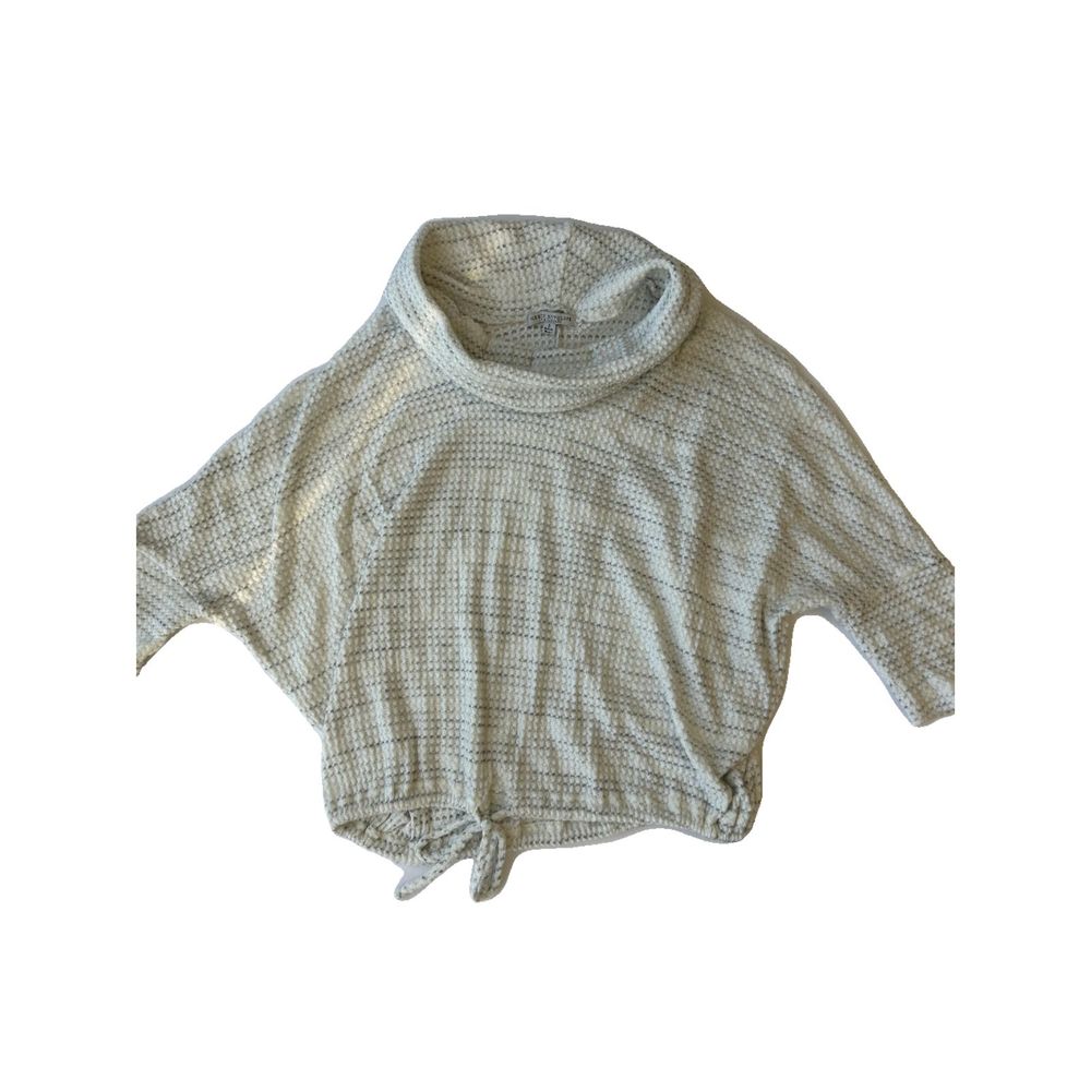 Green Envelope Los Angeles Gray & White Women's Sweater Cowl Neck Size Small